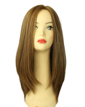 Load image into Gallery viewer, Riva PRE-CUT LIGHT BROWN WITH ASH BLONDE HIGHLIGHTS MULTI-DIRECTIONAL Skin Top Size S
