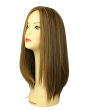 Load image into Gallery viewer, Riva PRE-CUT LIGHT BROWN WITH ASH BLONDE HIGHLIGHTS MULTI-DIRECTIONAL Skin Top Size S
