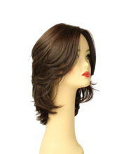 Load image into Gallery viewer, Shlomit Dark Brown With Reddish Highlights Skin Top Size m PRE-CUT
