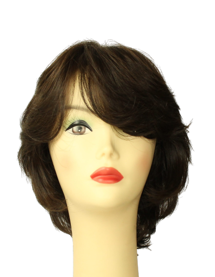 Linda Dark Brown With Brown Highlights Skin Top Size M PRE-CUT