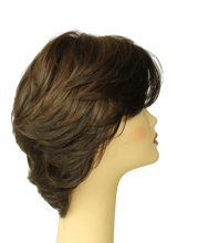 Load image into Gallery viewer, Linda Dark Brown With Brown Highlights MULTI-DIRECTIONAL Skin Top Size S PRE-CUT
