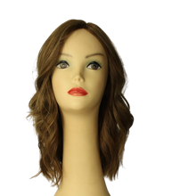 Load image into Gallery viewer, Riva PRE-CUT LIGHT BROWN WITH ASH BLONDE HIGHLIGHTS MULTI-DIRECTIONAL Skin Top Size M
